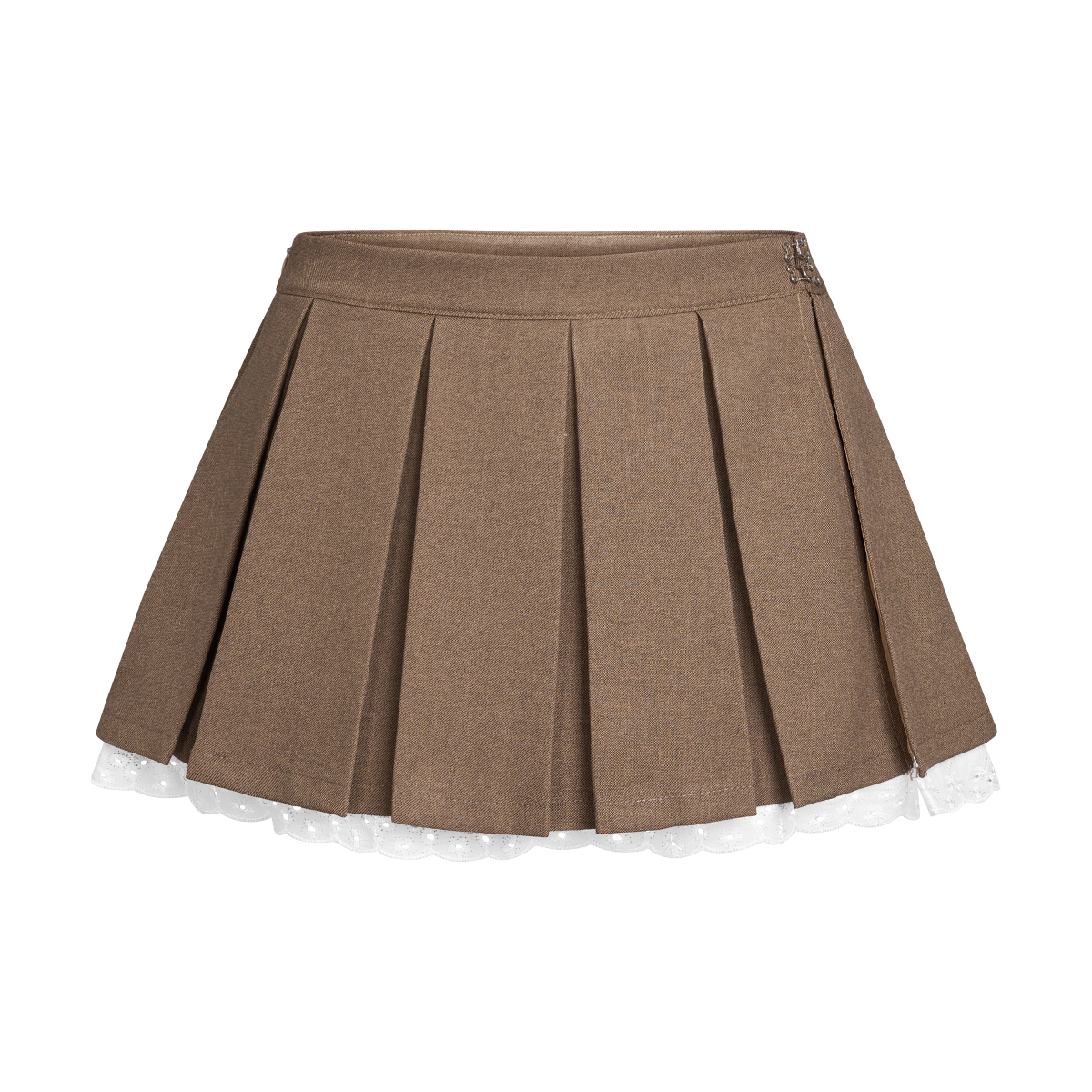 Brown Pleated Skirt